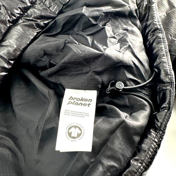 Broken Planet Men's Black Puffer Jacket Size L - Picture 4 of 9